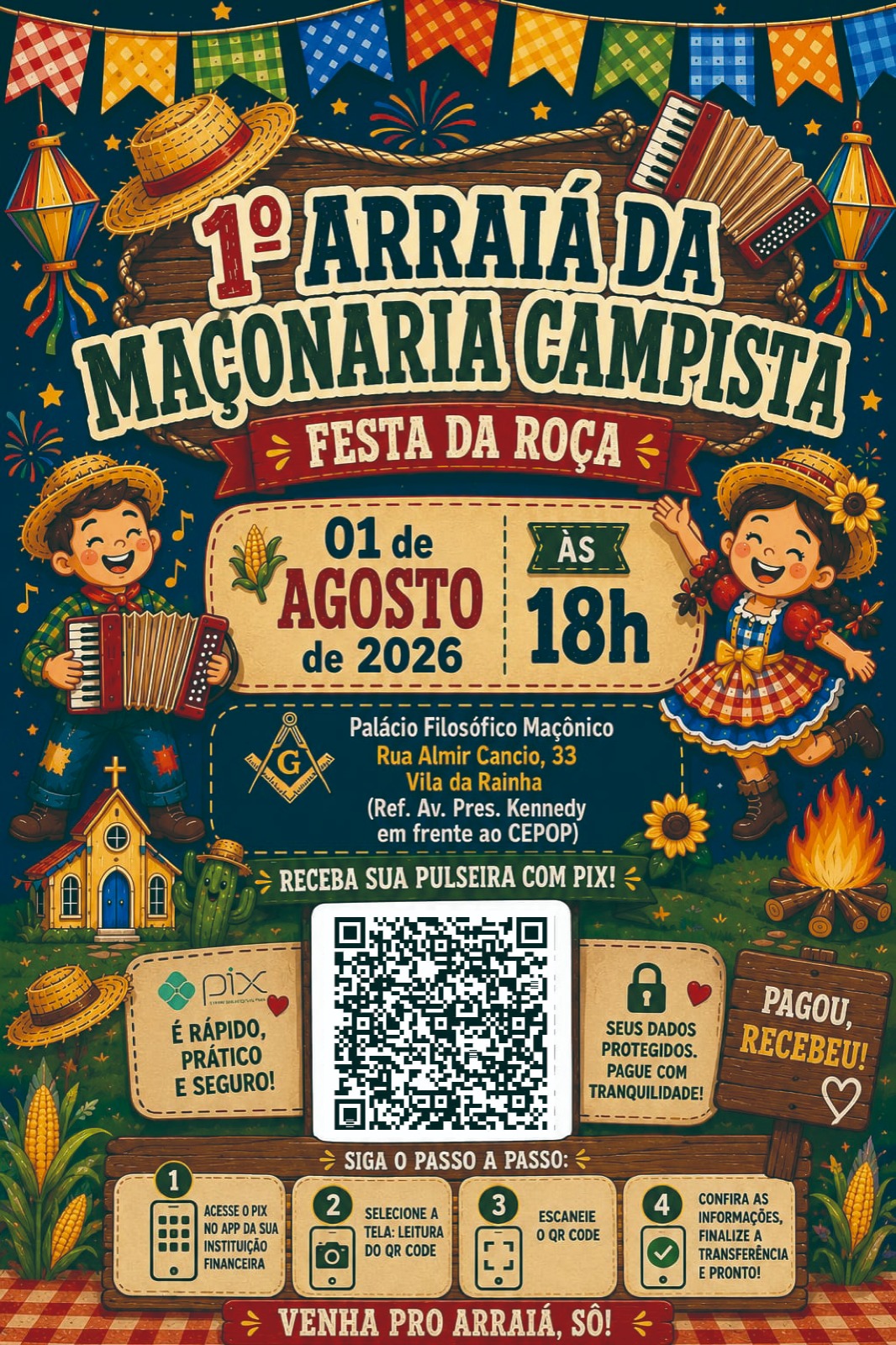 Arraia das lojas maçônicas de Campos dos Goytacazes RJ